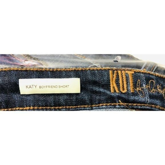 Kut From The Kloth Womens High Rise Boyfriend Dark Jean Shorts Plus Sz 20 W New - Picture 5 of 10